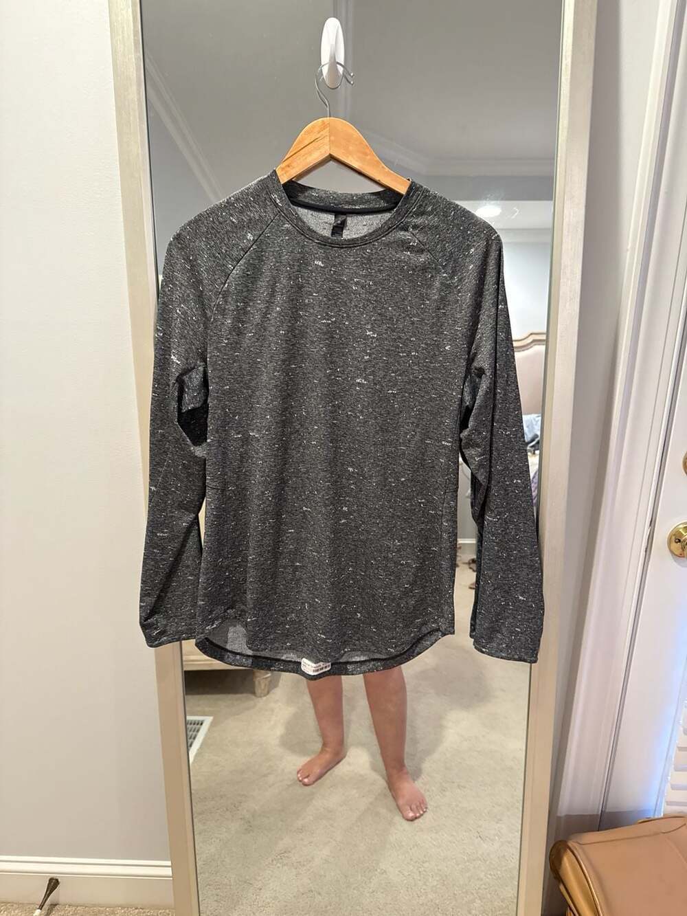 Lululemon Men's Reinstate Long Sleeve Shirt Speckled Gray Small (44)